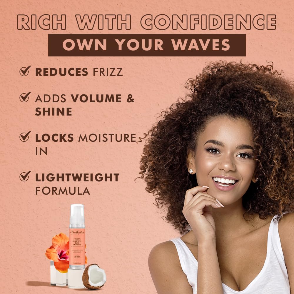 Coconut & Hibiscus Frizz-Free Curl Mousse-7.5 Oz