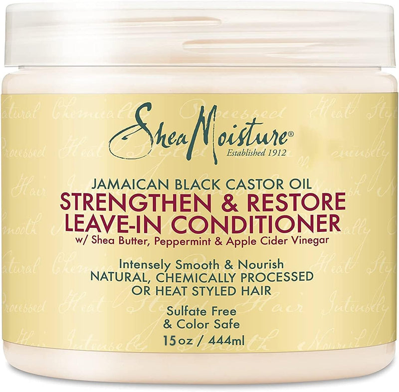 Shea Moisture Leave in Conditioner with Jamaican Black Castor Oil for Hair Growth 15 Oz