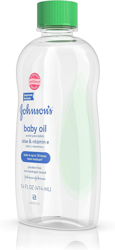 Johnson's Baby Oil, Aloe Vera and Vitamin E, 14 Fl Oz