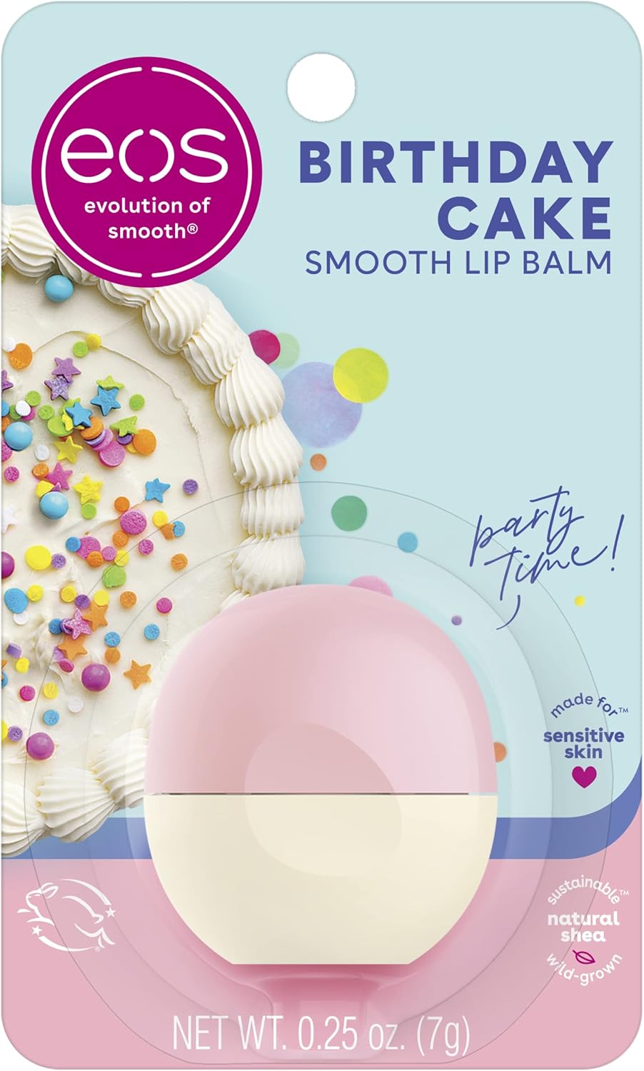 EOS Birthday Cake Blister Shelf Caddy Sphere 0.25 oz
