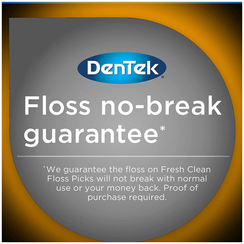 DenTek Complete Clean Easy Reach Floss Picks, No Break & No Shred Floss, 75 Count
