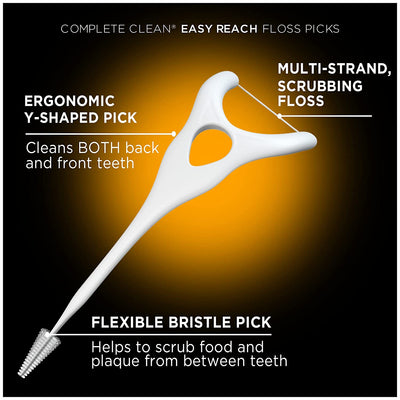 خيط تنظيف الأسنان من دينتيك، تنظيف كامل وسهل الوصول، بدون كسر أو تمزيق، 75 قطعة