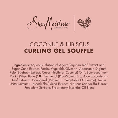 Shea Moisture Coconut & Hibiscus CURLING GEL SOUFFLE, 12Oz