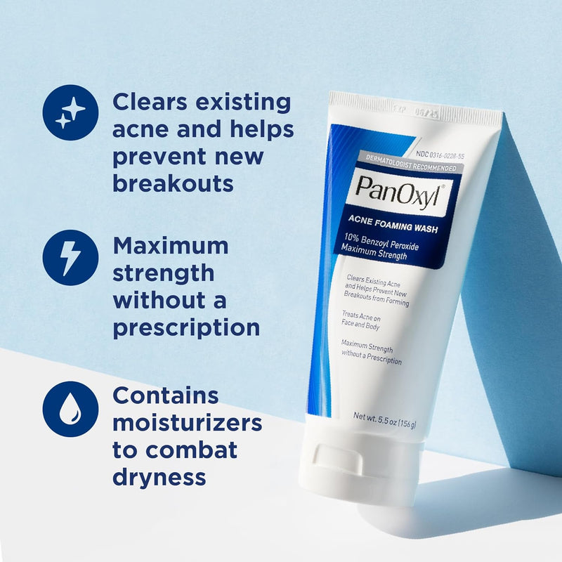 PanOxyl Acne Creamy Wash Benzoyl Peroxide 4% Daily Control