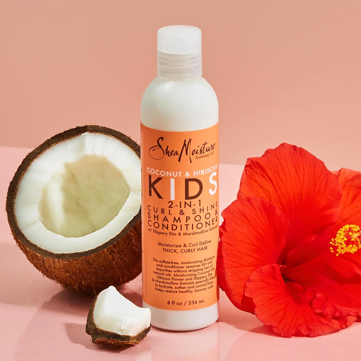 SHEA MOISTURE Coconut & Hibiscus Kids 2-In-1 Curl & Shine Shampoo & Conditioner 8Oz