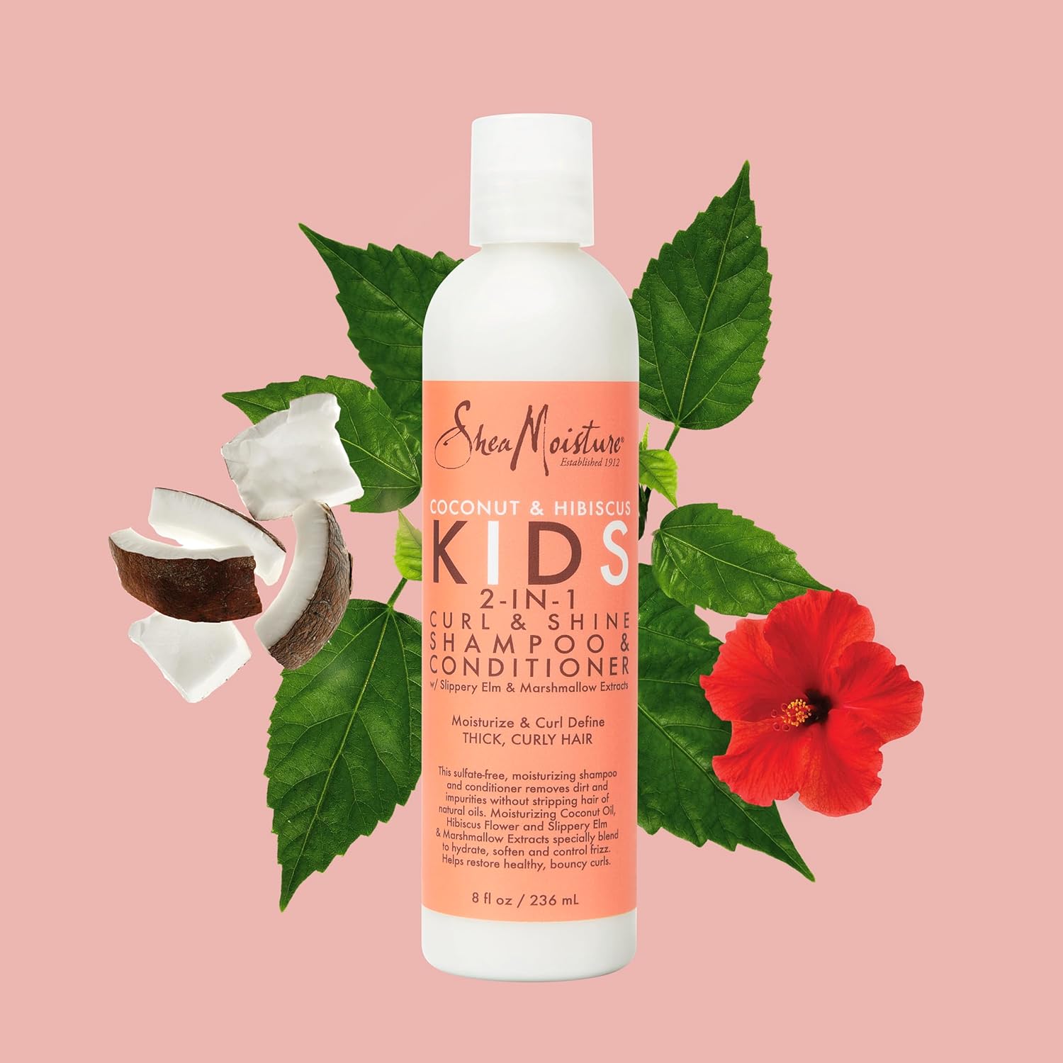 SHEA MOISTURE Coconut & Hibiscus Kids 2-In-1 Curl & Shine Shampoo & Conditioner 8Oz