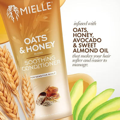 MIELLE ORGANICS - OATS & HONEY SOOTHING CONDITIONER-8 OZ