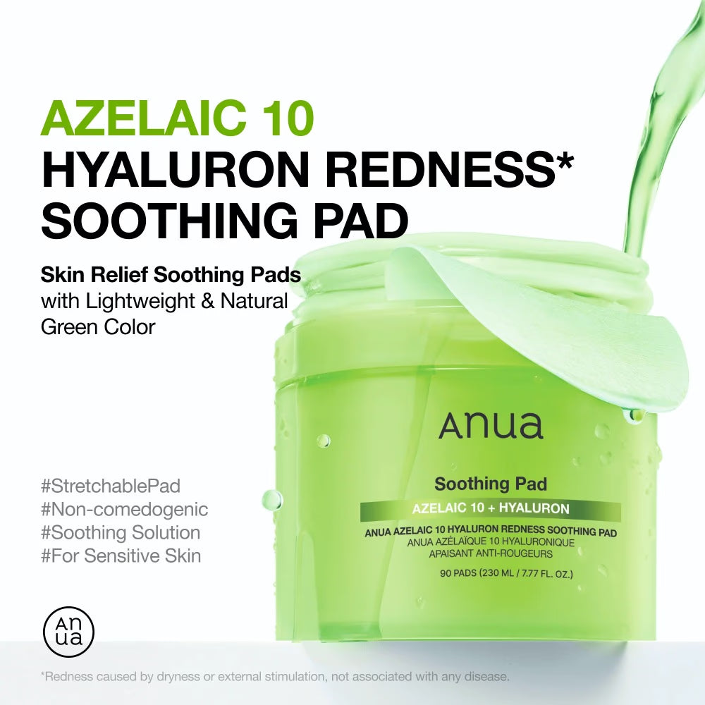 ANUA-AZELAIC ACID 10+ HYALURON SOOTHING PAD 230ml