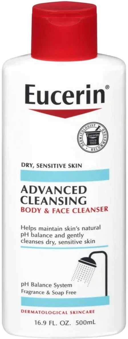 Eucerin Skin Cleansing Eucerin Advanced Cleansing Body and Face Cleanser - 16.9 oz