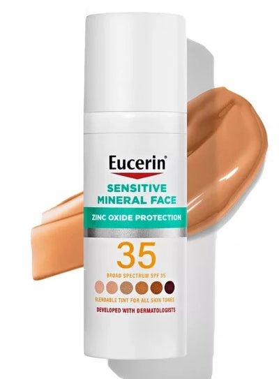 Eucerin Sun Sensitive Tinted Mineral Face Lotion SPF35 - 1.7 oz