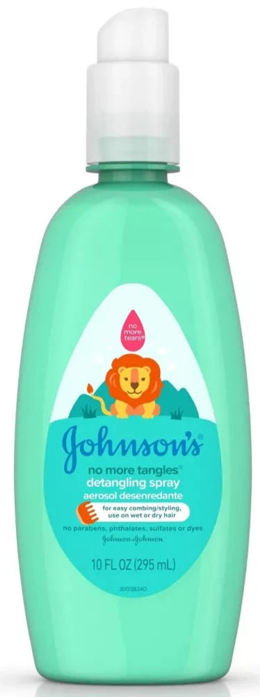 Johnson's No More Tangles Toddler & Kids Hair Detangling Spray to Unlock Knots in Hair - 10 fl oz