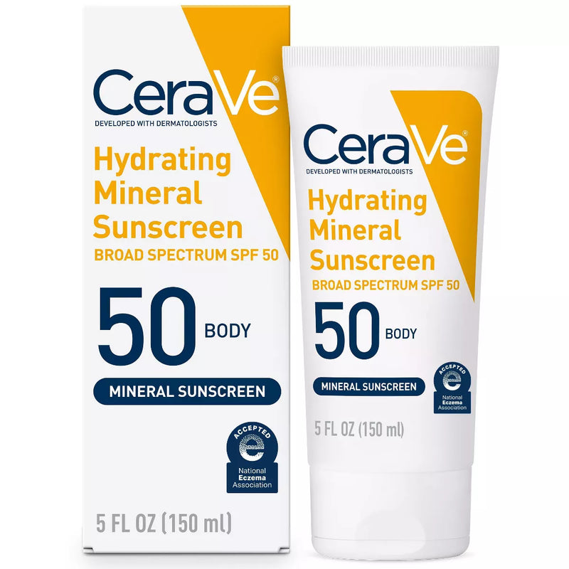 Cerave Hydrating Mineral Sunscreen Spf 50 Body 5Oz