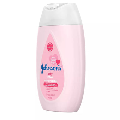 Johnson's Moisturizing Mild Pink Baby Body Lotion, Coconut Oil for Delicate Skin, Hypoallergenic - 3.4 fl oz
