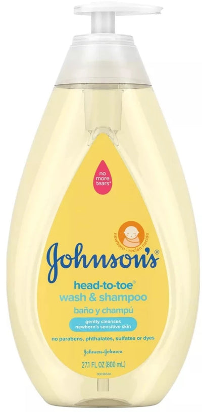 Johnson's Head-To-Toe Gentle Baby Body Wash & Shampoo For Sensitive Skin - 27.1 fl oz