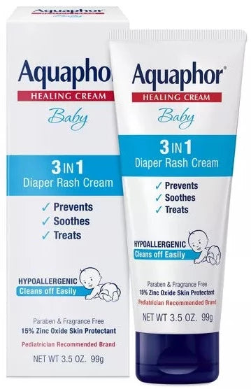 Aquaphor Baby 3 in 1 Diaper Rash Cream  - 3.5 oz
