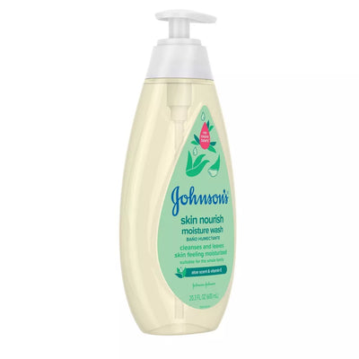 Johnson's Skin Nourishing Moisture Baby Body Wash, Aloe Scent & Vitamin E, Hypoallergenic - 20.3 fl oz