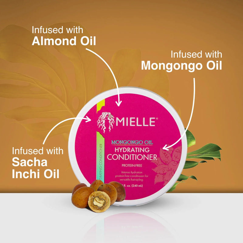 MIELLE ORGANICS - MONGONGO OIL PROTEIN FREE HYDRATING CONDITIONER-8 OZ
