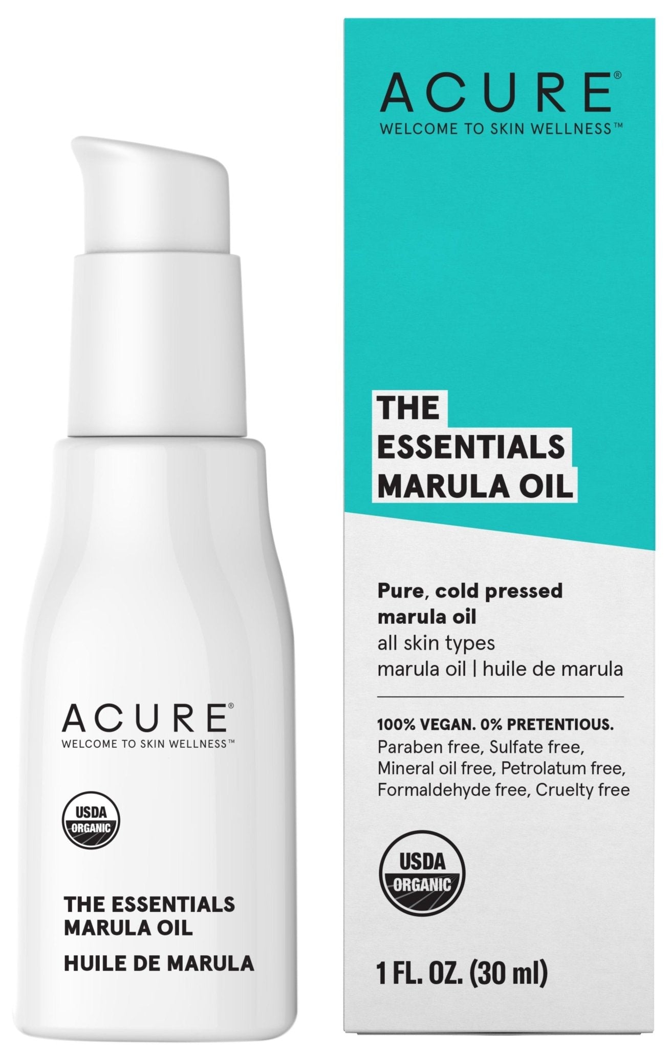 Acure The Essentials Marula Oil Usda Organic 30 Ml - MeStore - Acure