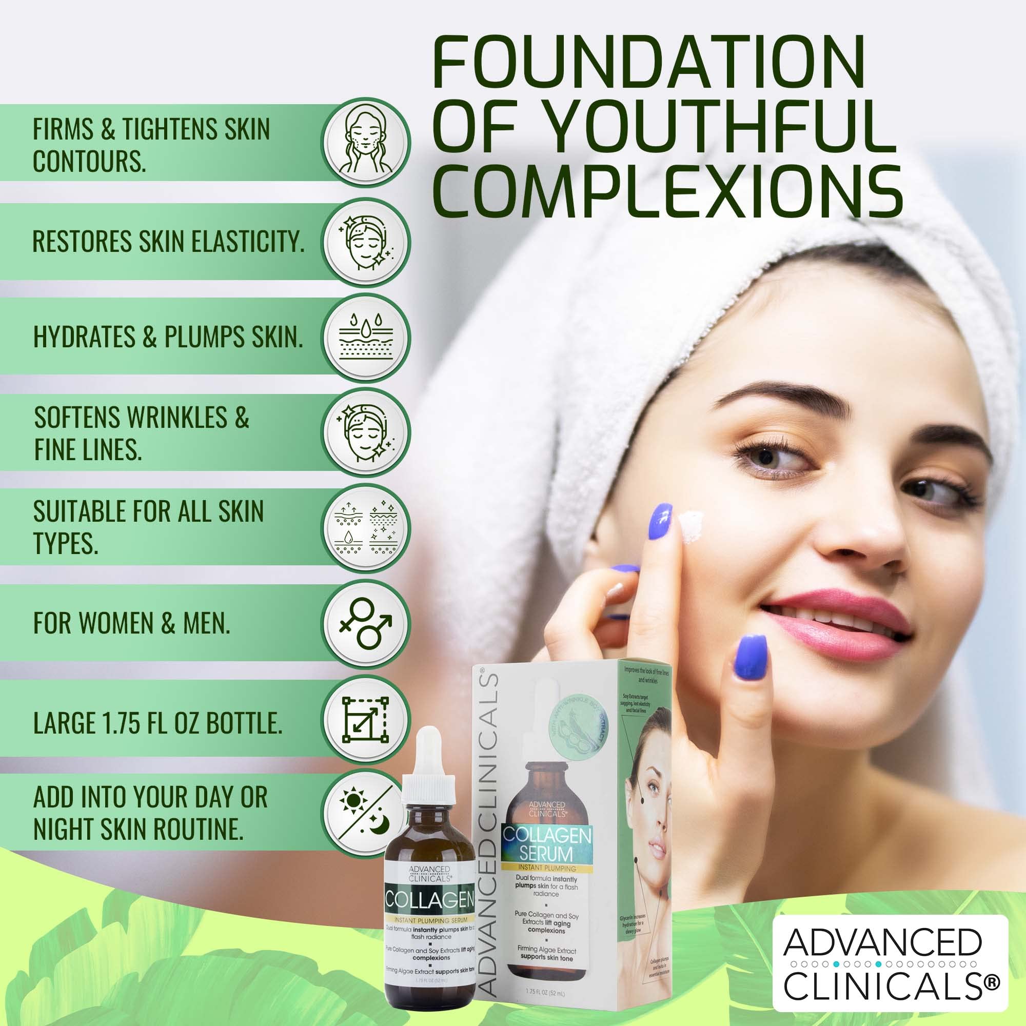 Advanced Clinicals Collagen Serum - MeStore - Advanced Clinicals