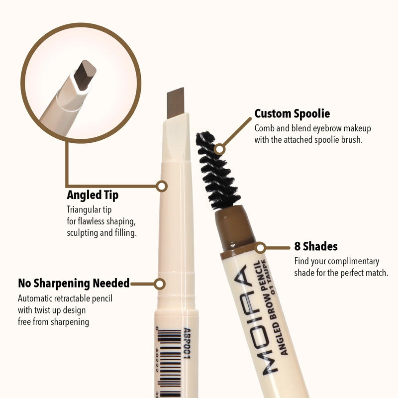 Angled Brow Pencil (001, Taupe) - MeStore - Moira Beauty