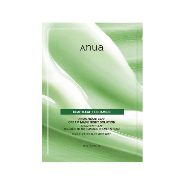 ANUA - [1EA] HEARTLEAF CREAM SHEET MASK NIGHT SOLUTION 25ml - MeStore - Anua