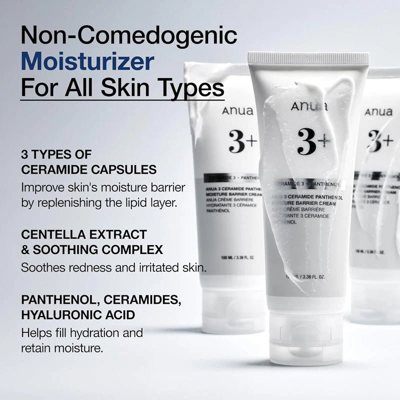 Anua 3 Ceramide Panthenol Moisture Barrier Cream 100ml - MeStore - Anua