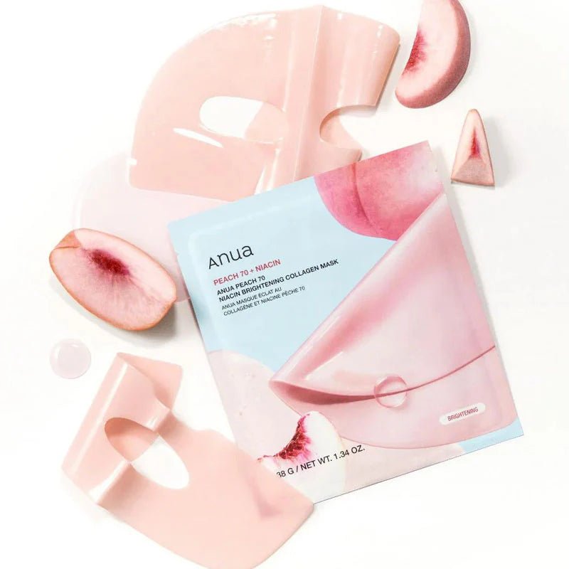 ANUA - [4EA] PEACH 70 NIACIN BRIGHTENING COLLAGEN MASK - MeStore - Anua