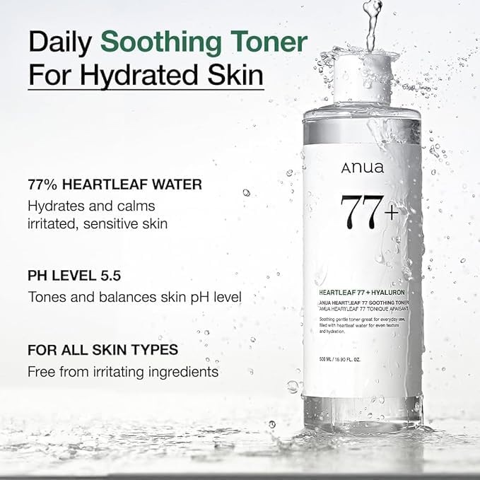 Anua 8 Heartleaf 77+ Hyaluron Soothing Toner 250ml - MeStore - Anua