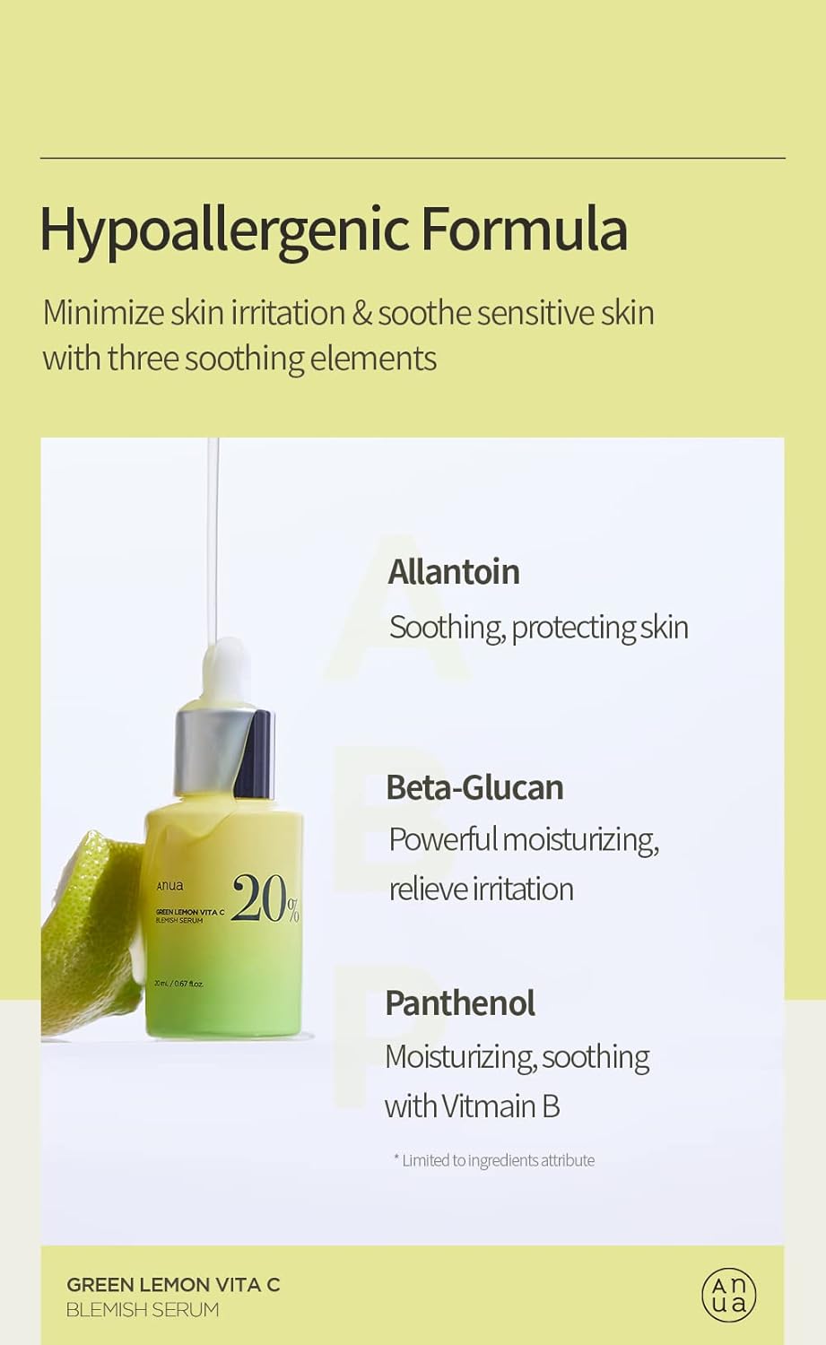 ANUA - GREEN LEMON VITAMIN C BLEMISH SERUM 20ml - MeStore - Anua