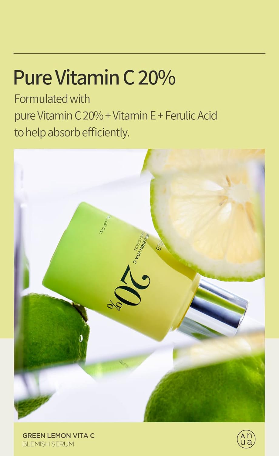 ANUA - GREEN LEMON VITAMIN C BLEMISH SERUM 20ml - MeStore - Anua
