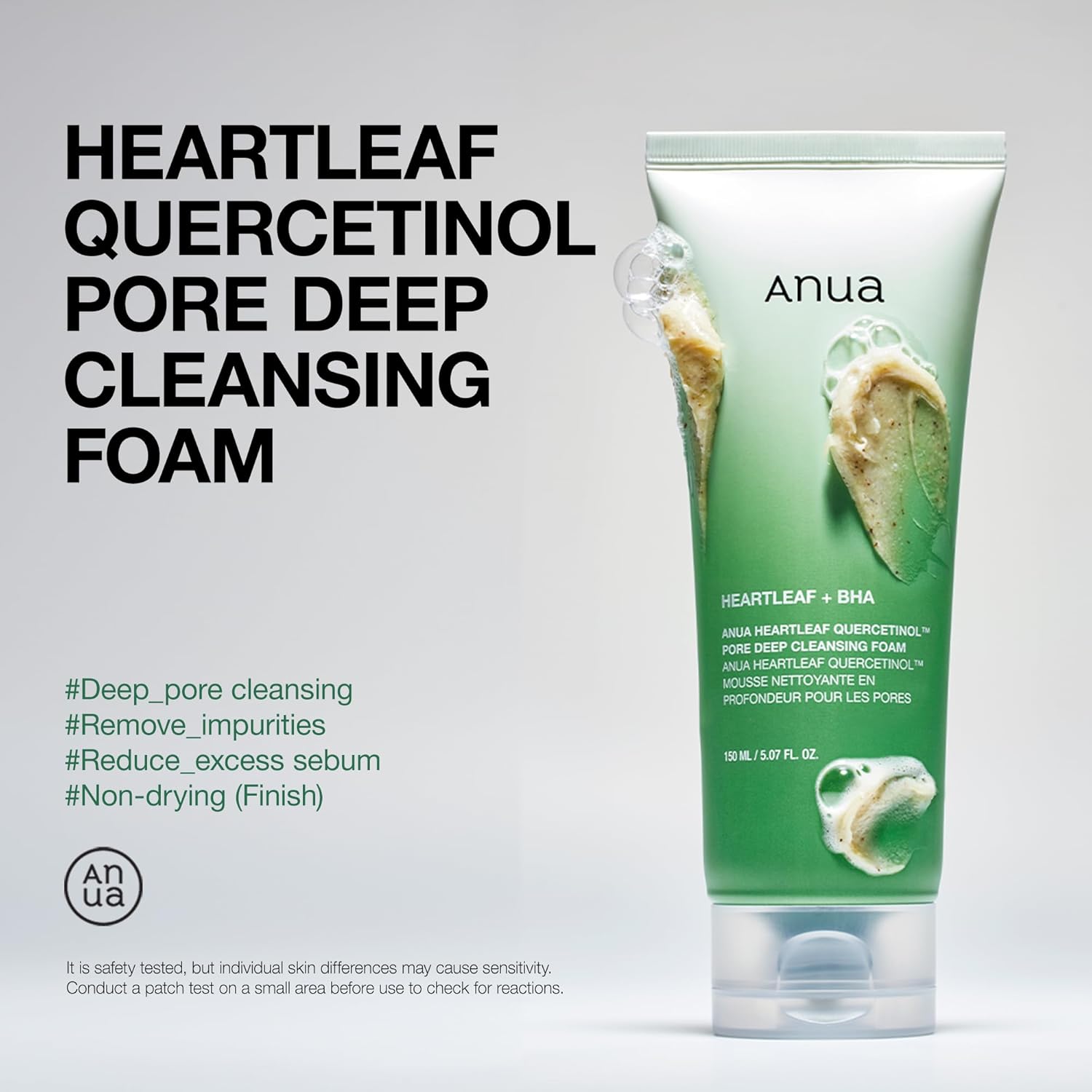 Anua Heartleaf Quercetinol Pore Deep Cleansing Foam 150 Ml - MeStore - Anua
