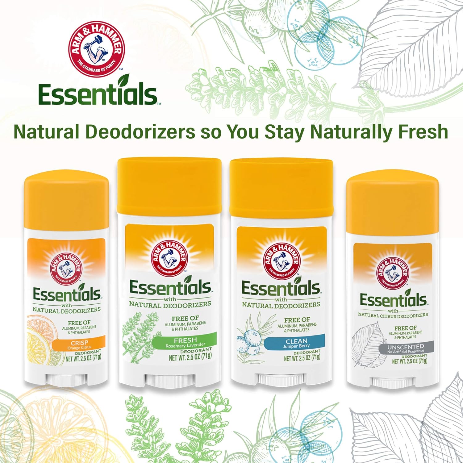 Arm and Hammer Essential Deodorant Crisp Orange Citrus 2.5oz - MeStore - Arm and Hammer
