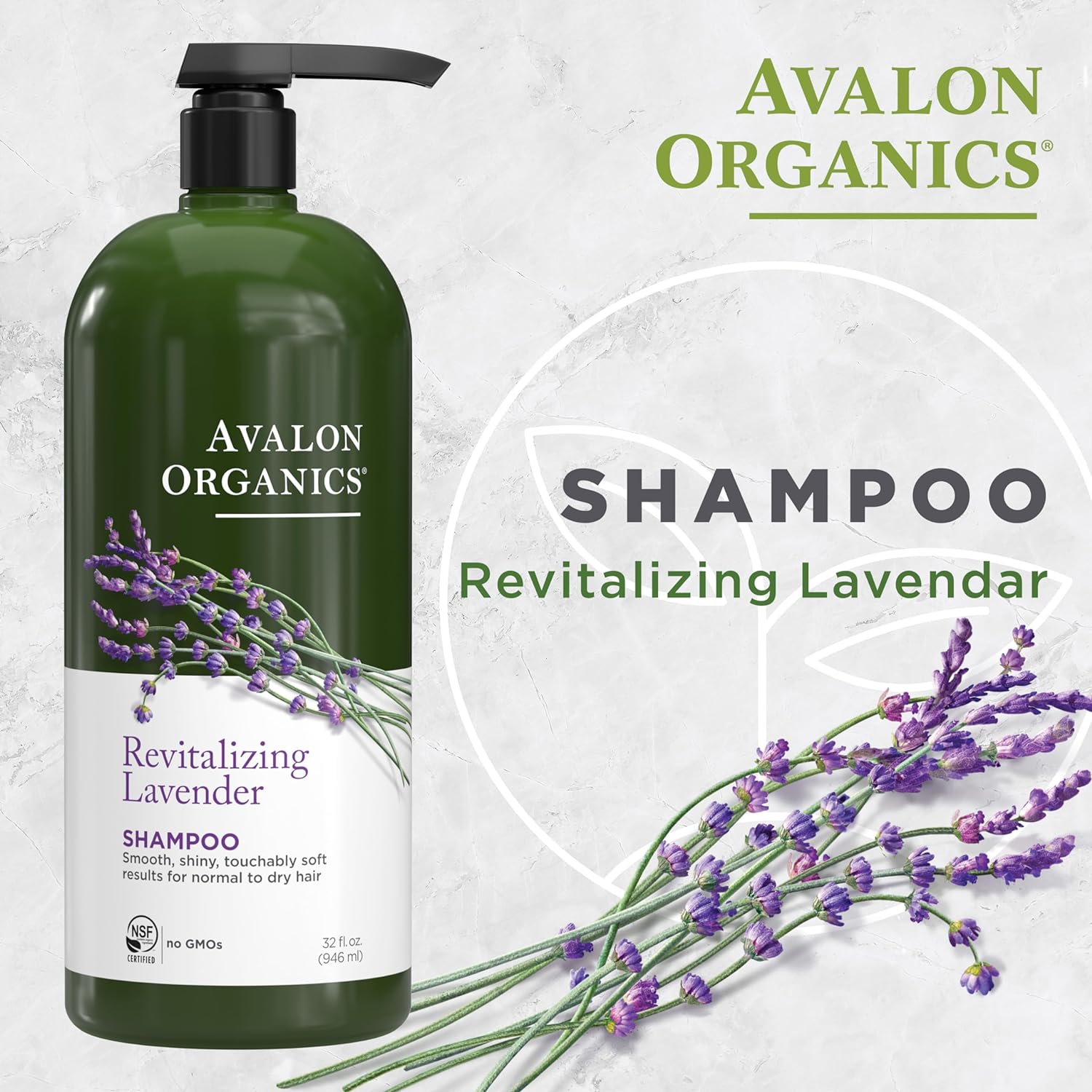 Avalon Organics Nourishing Lavender Hair Shampoo, 32 Oz - MeStore - Avalon Organics