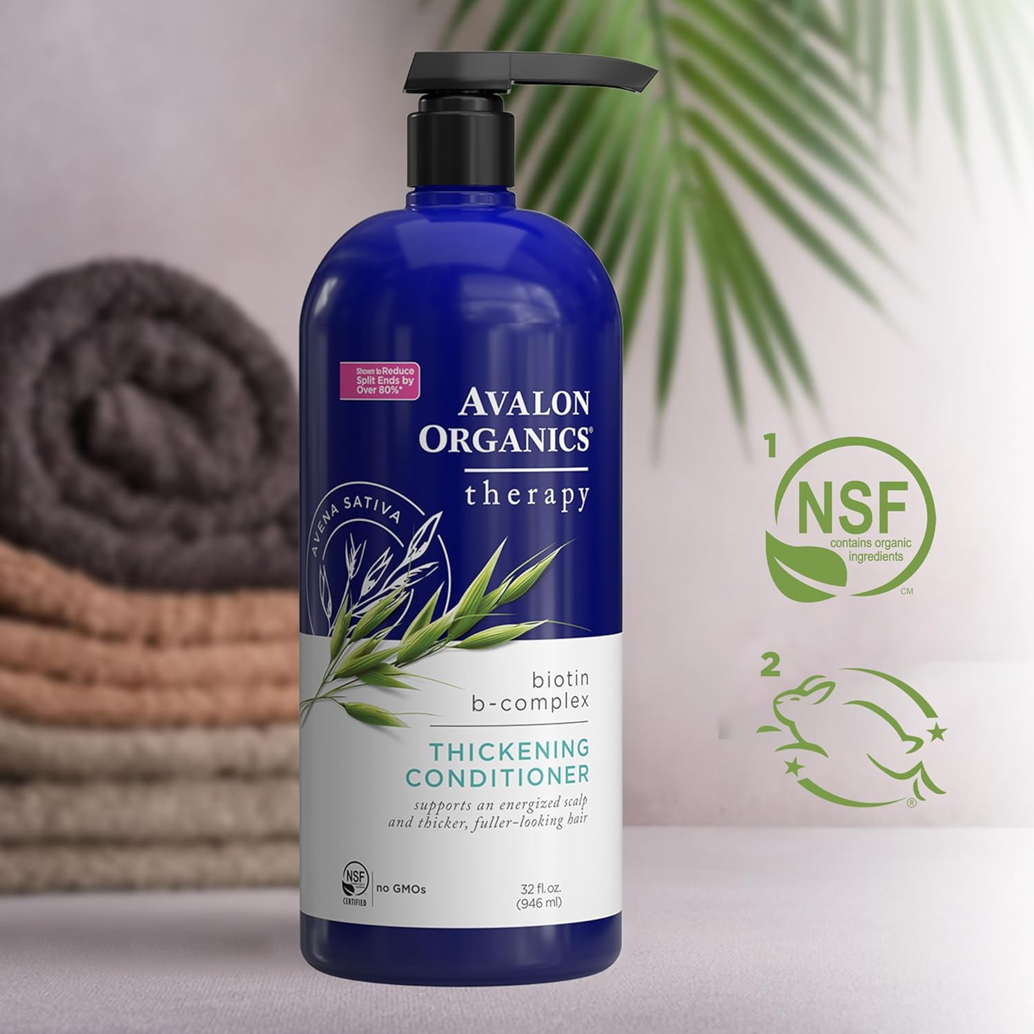 Avalon Organics Therapy Thickening Conditioner, Biotin B - Complex, 32 Oz - MeStore - Avalon Organics