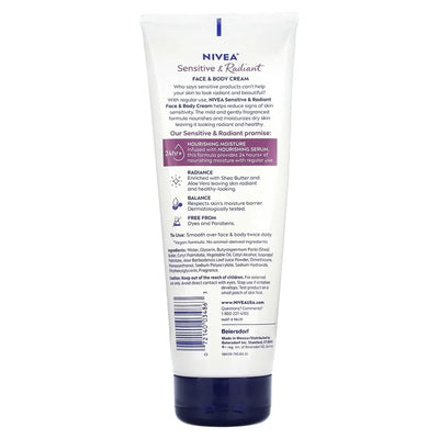 Nivea Essential Enhancement Sensitive and Radiant Face and Body Cream - 6.8 oz