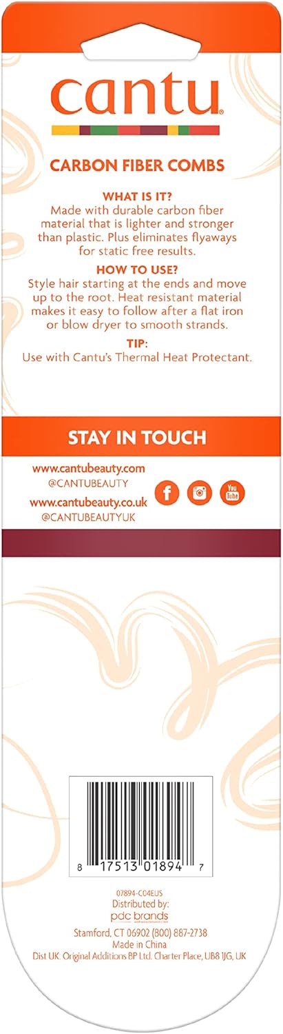 Cantu Hair Accessories Style Carbon Fibre Combs - MeStore - Cantu
