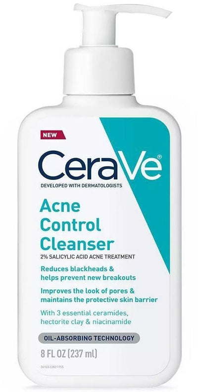 CeraVe Face Wash Acne Treatment Salicylic Acid Cleanser with Purifying Clay for Oily Skin 8 Ounce