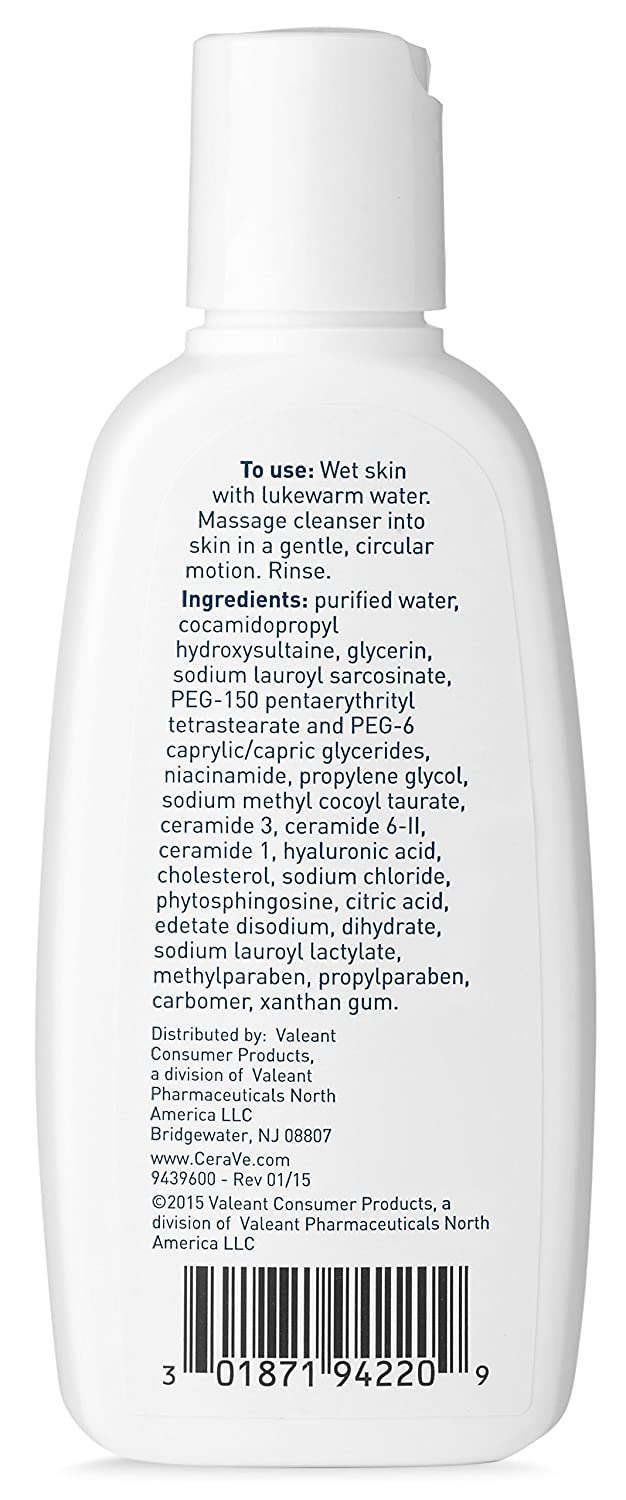 Cerave Foaming Facial Cleanser | 3 Fl. Oz Travel Size | Daily Face Wash for Oily Skin | Fragrance Free - MeStore - Cerave