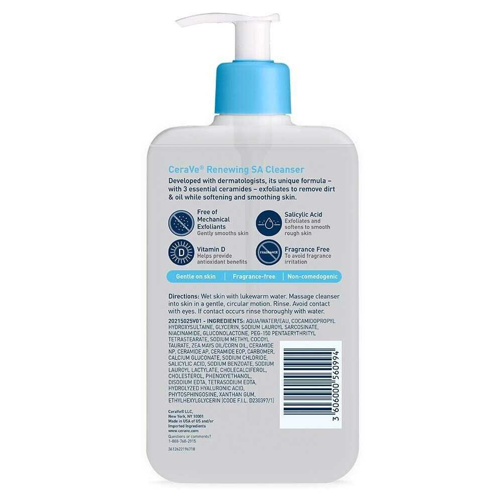Cerave Renewing SA Cleanser For Rough Skin - 16 Oz - MeStore - Cerave