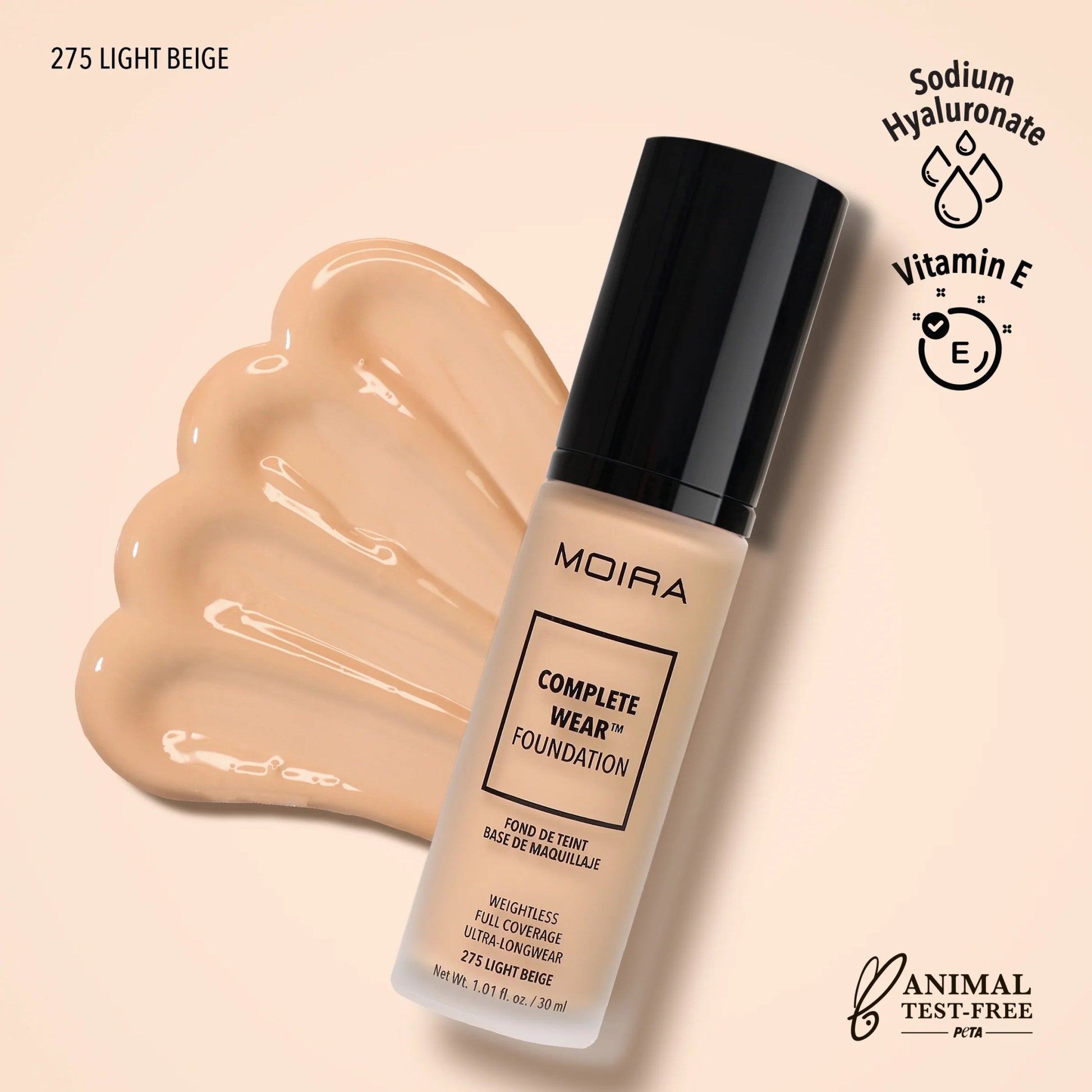 Complete Wear™ Foundation (275, Light Beige) - MeStore - Moira Beauty