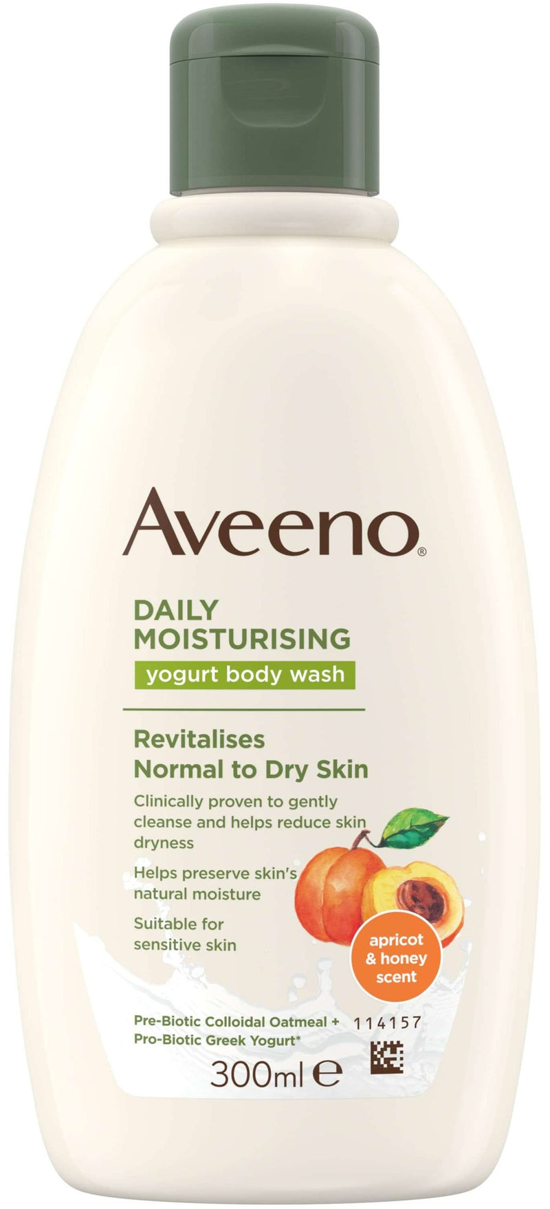 Aveeno Body Wash Daily Moisturising Apricot And Honey 300ml