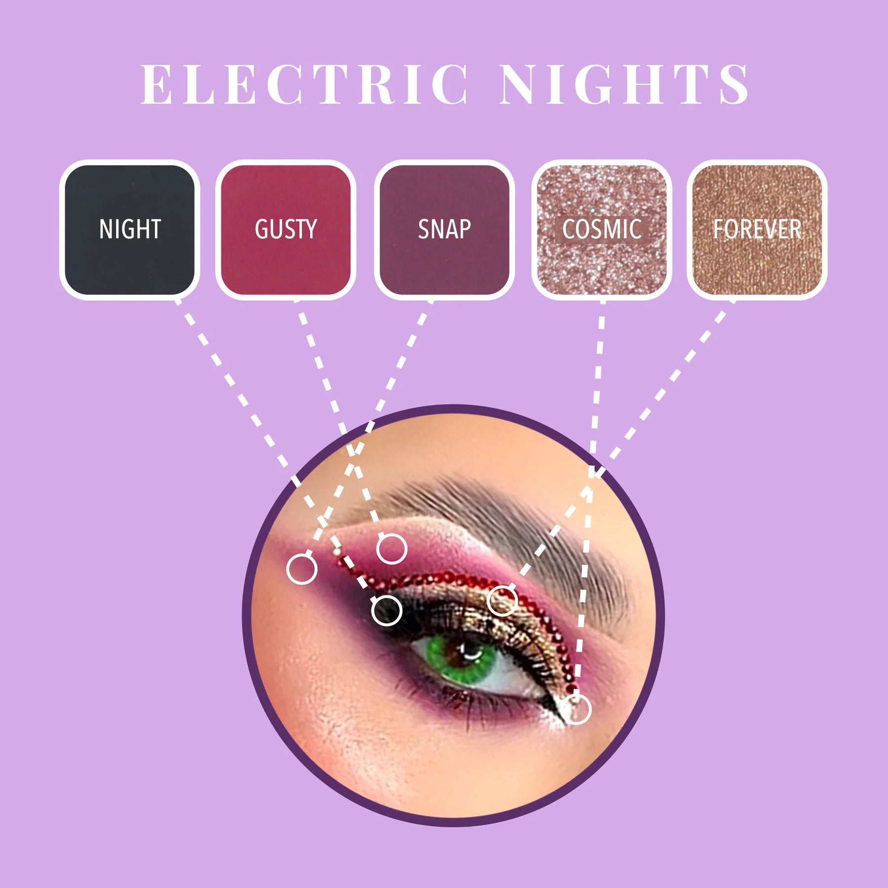 Destiny Eyeshadow Palette (005, Electric Nights) - MeStore - Moira Beauty
