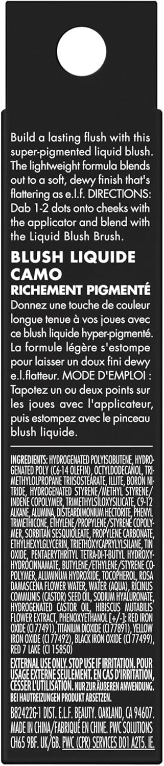 Elf Camo Liquid Blush Long Lasting Liquid Blush For High Pigment Color Creates A Soft Dewy Finish Vegan & Cruelty Free Bronze Bombshell - MeStore - Elf