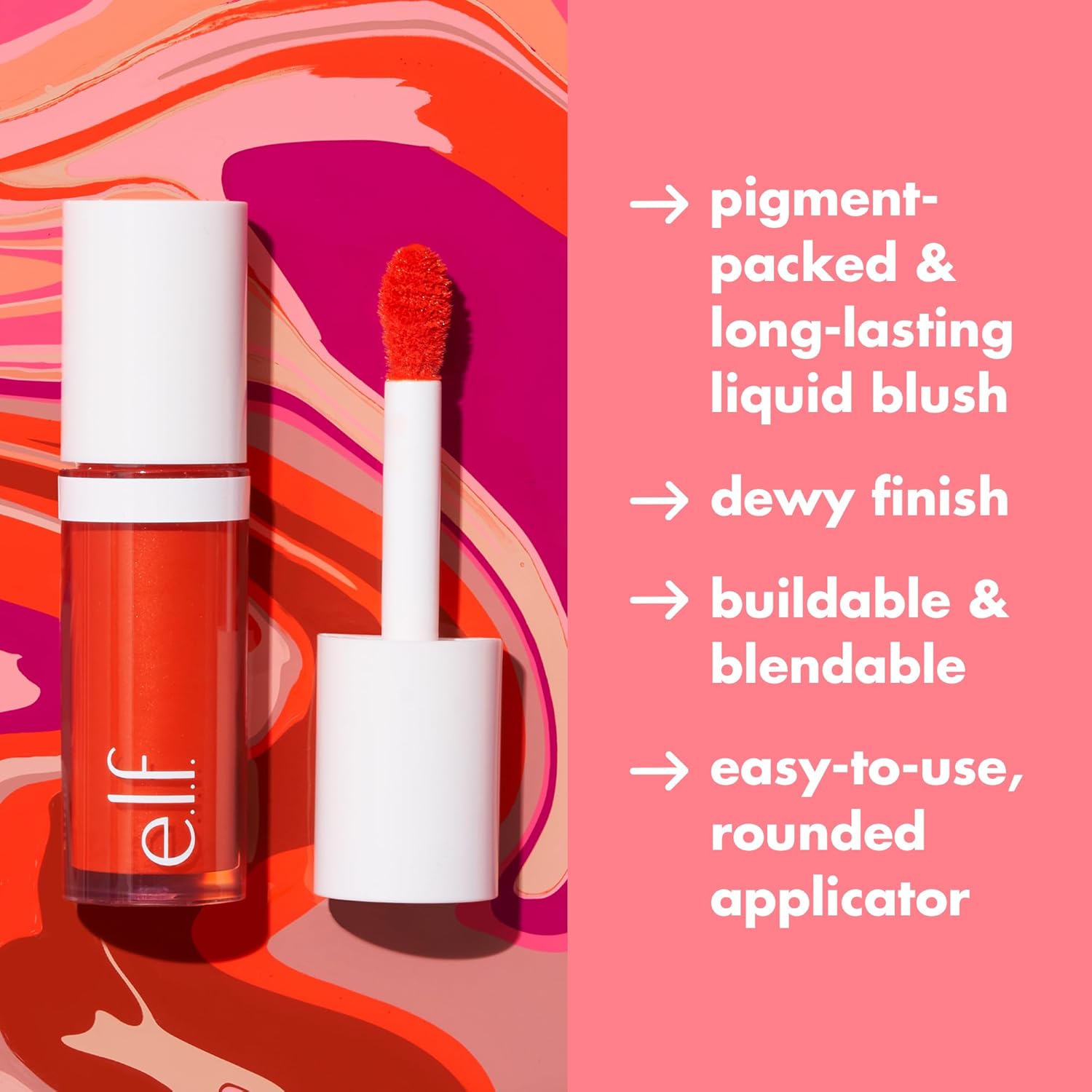 Elf Camo Liquid Blush Long Lasting Liquid Blush For High Pigment Color Creates A Soft Dewy Finish Vegan & Cruelty Free Pinky Promise - MeStore - Elf