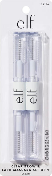 E.l.f. Clear Lash & Brow Mascara 2 - Pack, Conditioning Clear Brow & Lash Gel For Grooming, Defining & Separating, Long - Lasting, Vegan & Cruelty - Free - MeStore - Elf