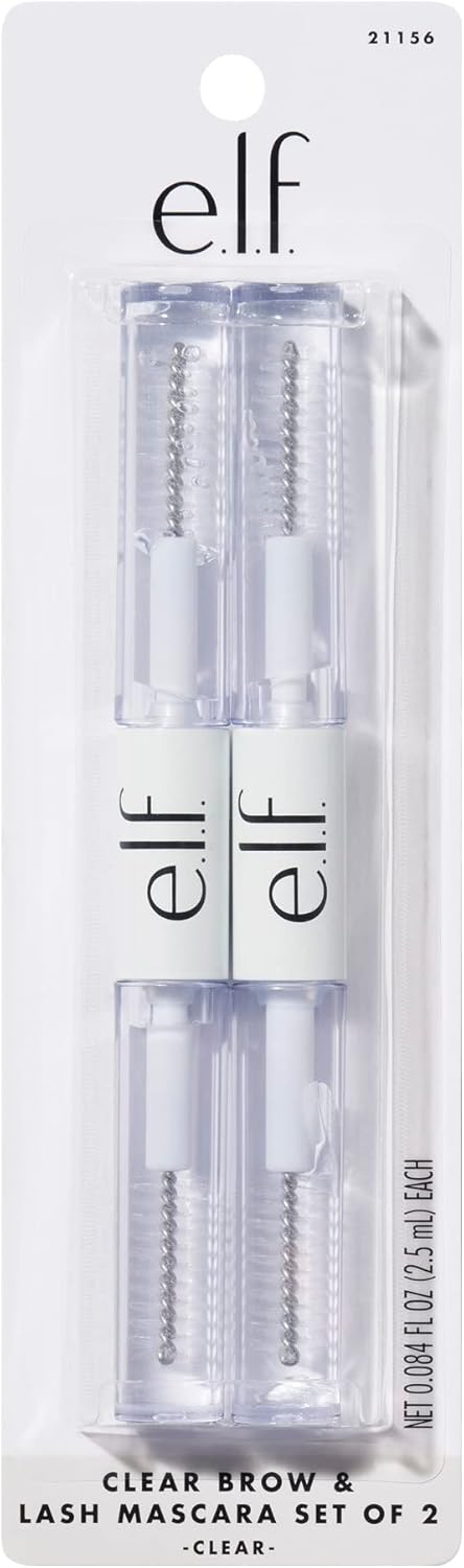 E.l.f. Clear Lash & Brow Mascara 2 - Pack, Conditioning Clear Brow & Lash Gel For Grooming, Defining & Separating, Long - Lasting, Vegan & Cruelty - Free - MeStore - Elf