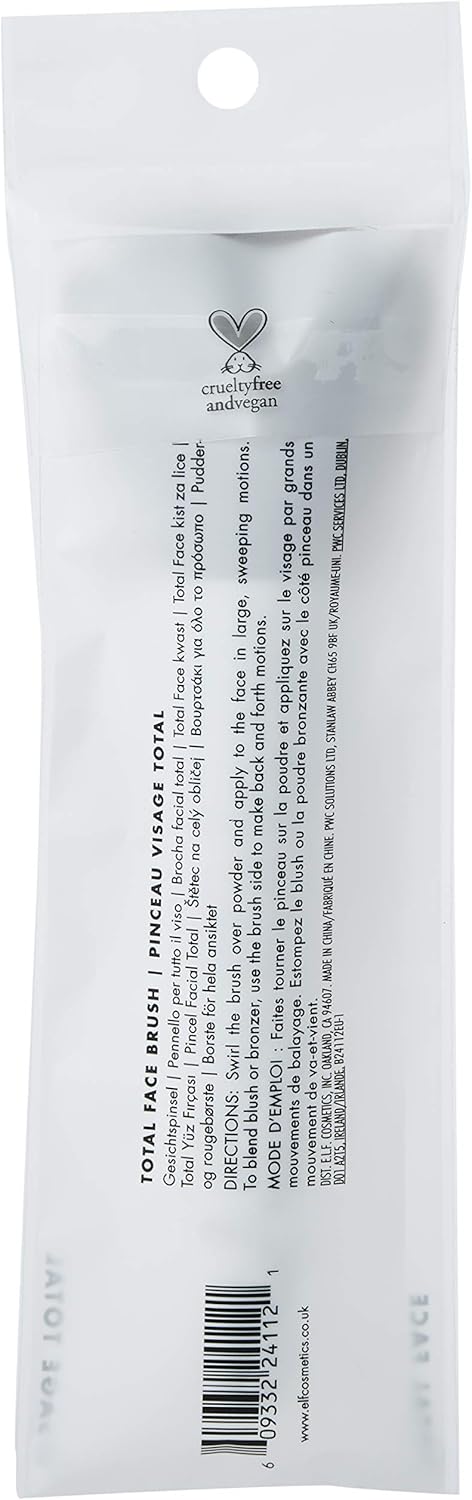 E.l.f. Cosmetics Total Face Makeup Brush for Complete Coverage and a Flawless Finish - MeStore - Elf