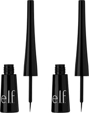 E.l.f. Expert Liquid Liner, High - Pigmented, Extra - Fine Liquid Eyeliner For Precise Definition, Long - Lasting, Vegan & Cruelty - Free, Jet Black, 0.14 oz, 2 count(Pack of 1) - MeStore - Elf