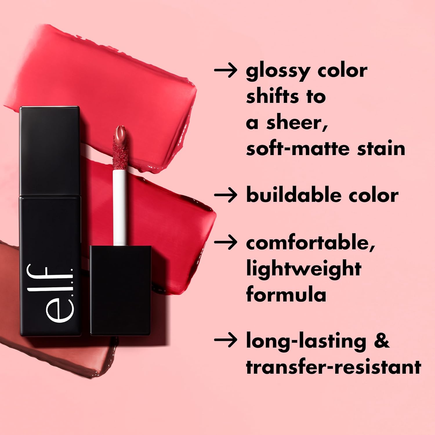E.l.f. Glossy Lip Stain, Long - Lasting, Lightweight Lip Stain For A Sheer Pop Of Color & Subtle Gloss Finish, Vegan & Cruelty - Free, Cinnamon Dreamz - MeStore - Elf
