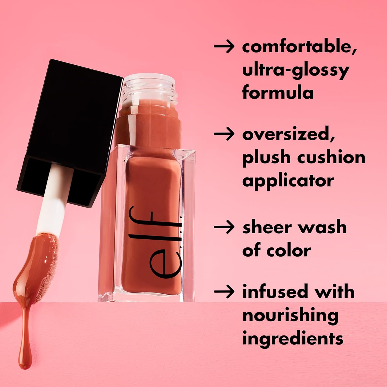 E.l.f. Glow Reviver Lip Oil, Nourishing Tinted Lip Oil For A High - shine Finish, Infused With Jojoba Oil, Vegan & Cruelty - free, Pink Quartz - MeStore - Elf